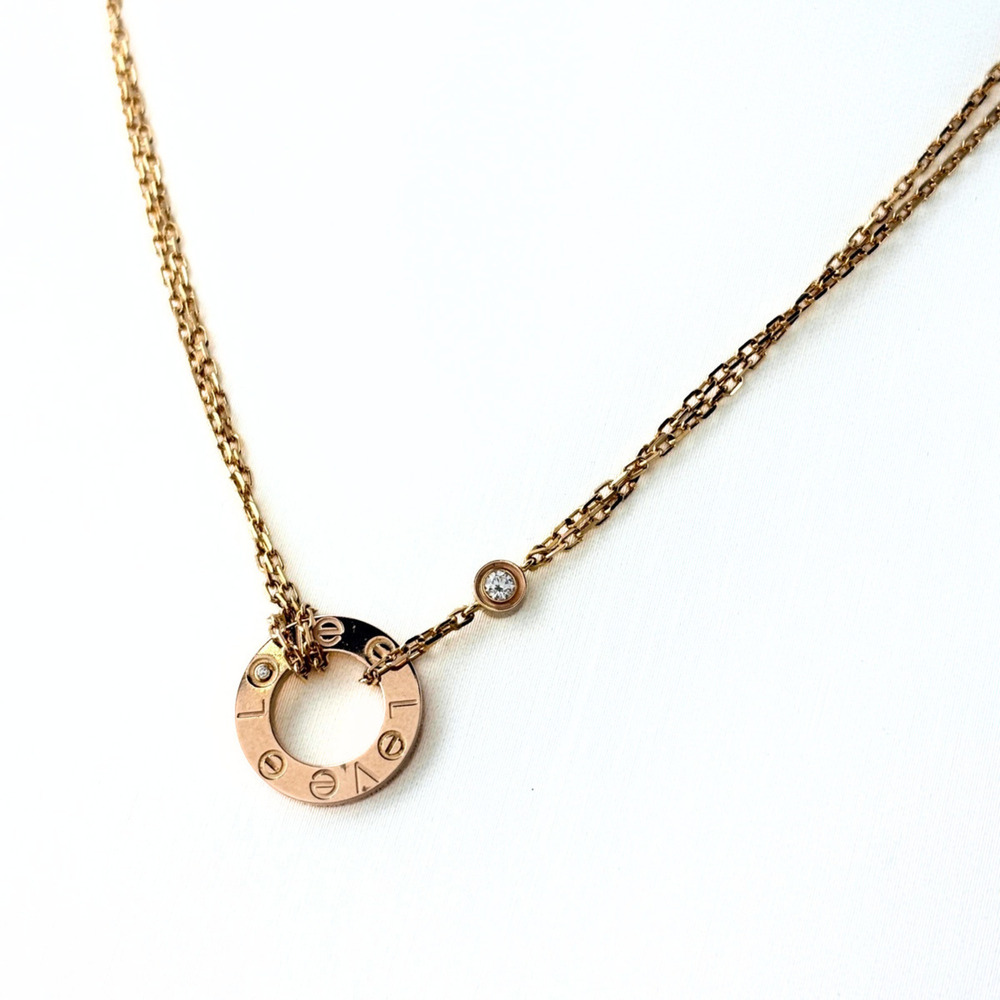 CARTIER Gold Diamond Love Necklace
